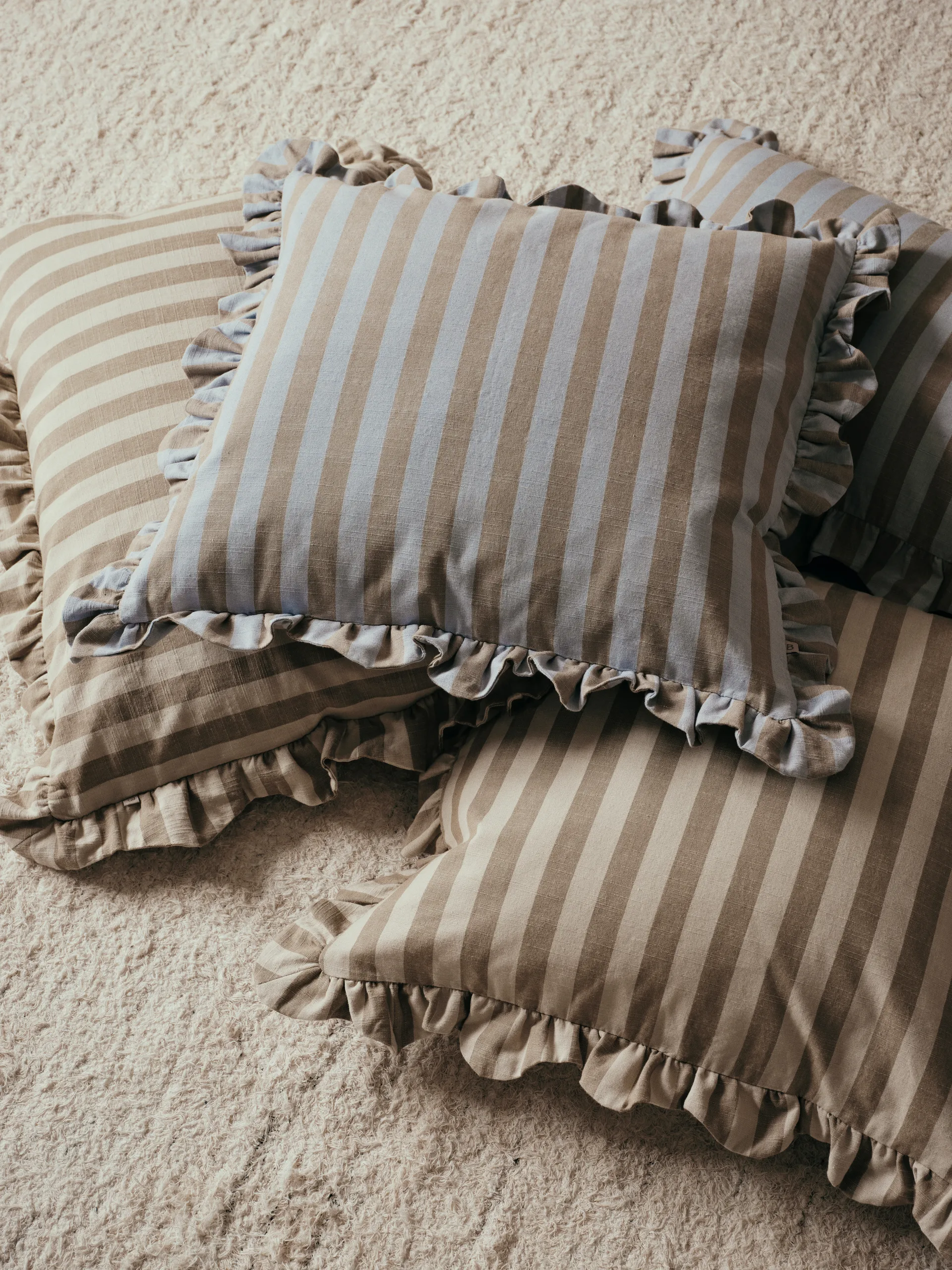 Housse de coussin Ina, Brown kelp-castle beige, 50x50 cm Broste Copenhagen