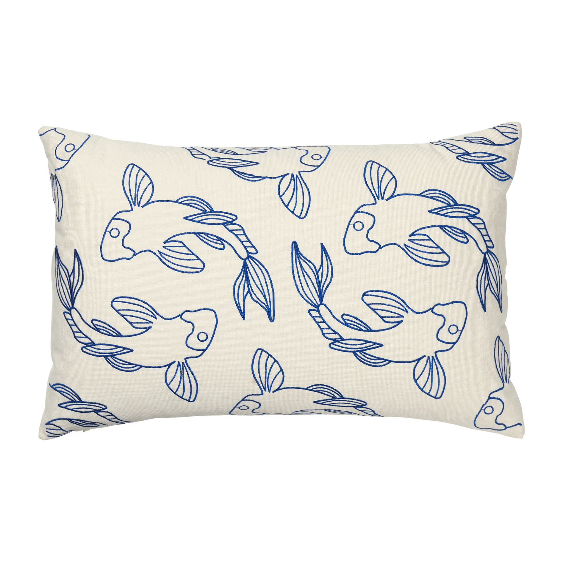 Housse de coussin Koi 40x60 cm, Intense blue Broste Copenhagen