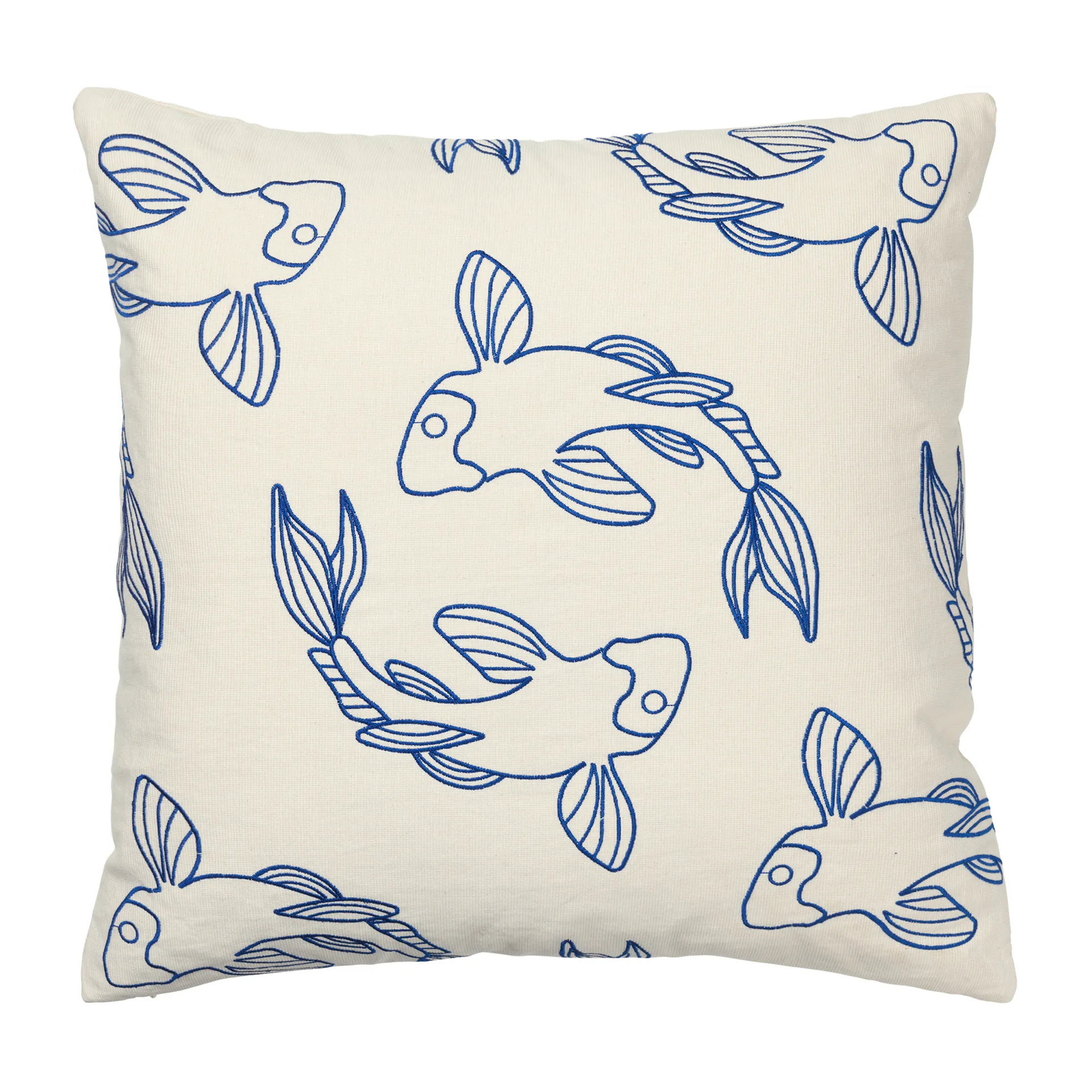 Housse de coussin Koi 50x50 cm, Intense blue Broste Copenhagen
