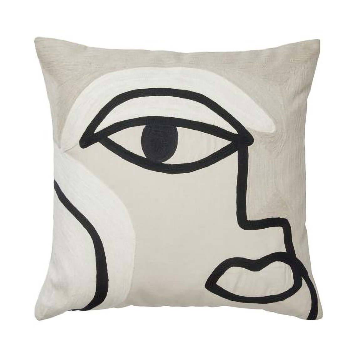 Broste Copenhagen Housse de coussin Manon 50x50 cm Noir