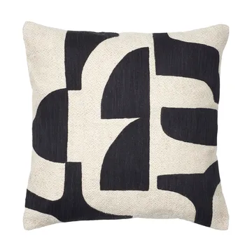 Housse de coussin Mundo 50x50 cm - Black-light beige - Broste Copenhagen