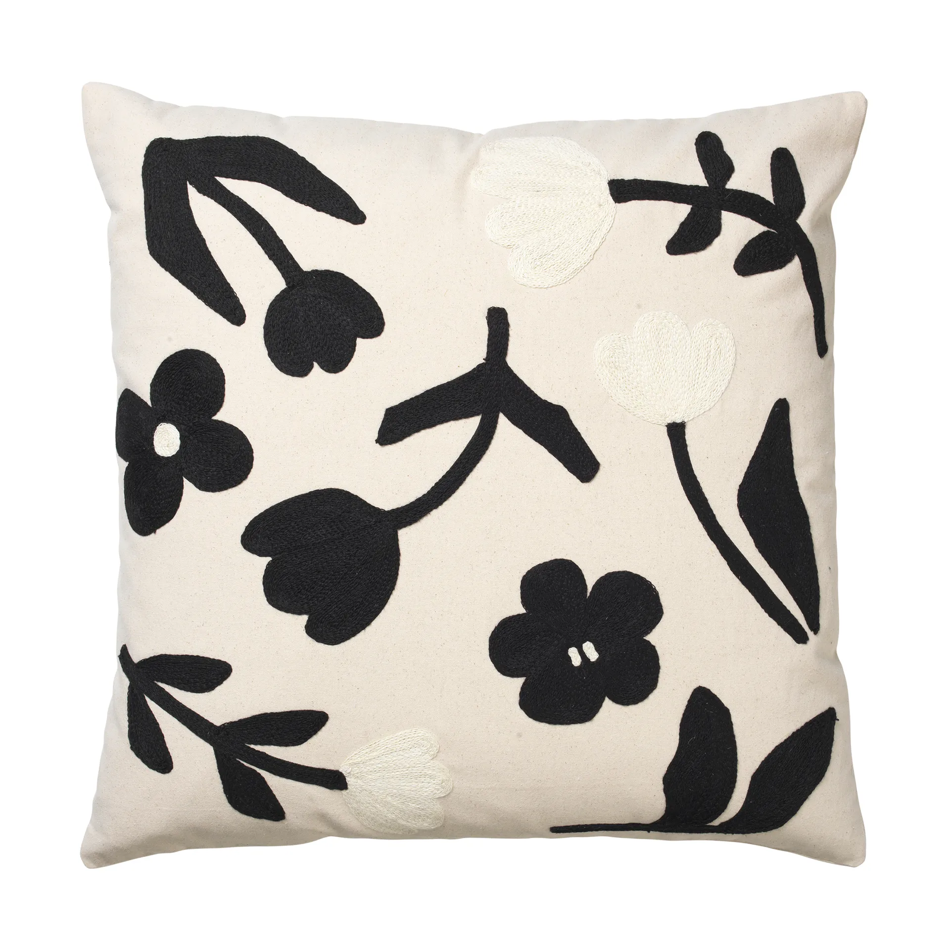 Housse de coussin Rosita 50x50 cm, Black-natural Broste Copenhagen