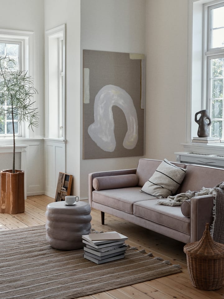 Housse de coussin Sigrid 50x50 cm - Light beige-black - Broste Copenhagen