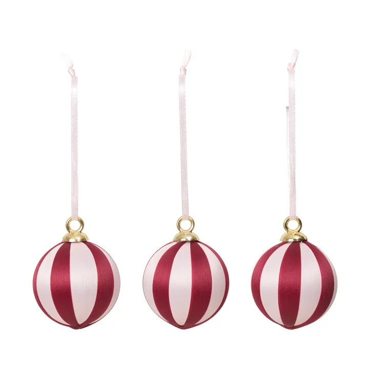 Joy boule de Noël - Deep Red-Soft Pink - Broste Copenhagen