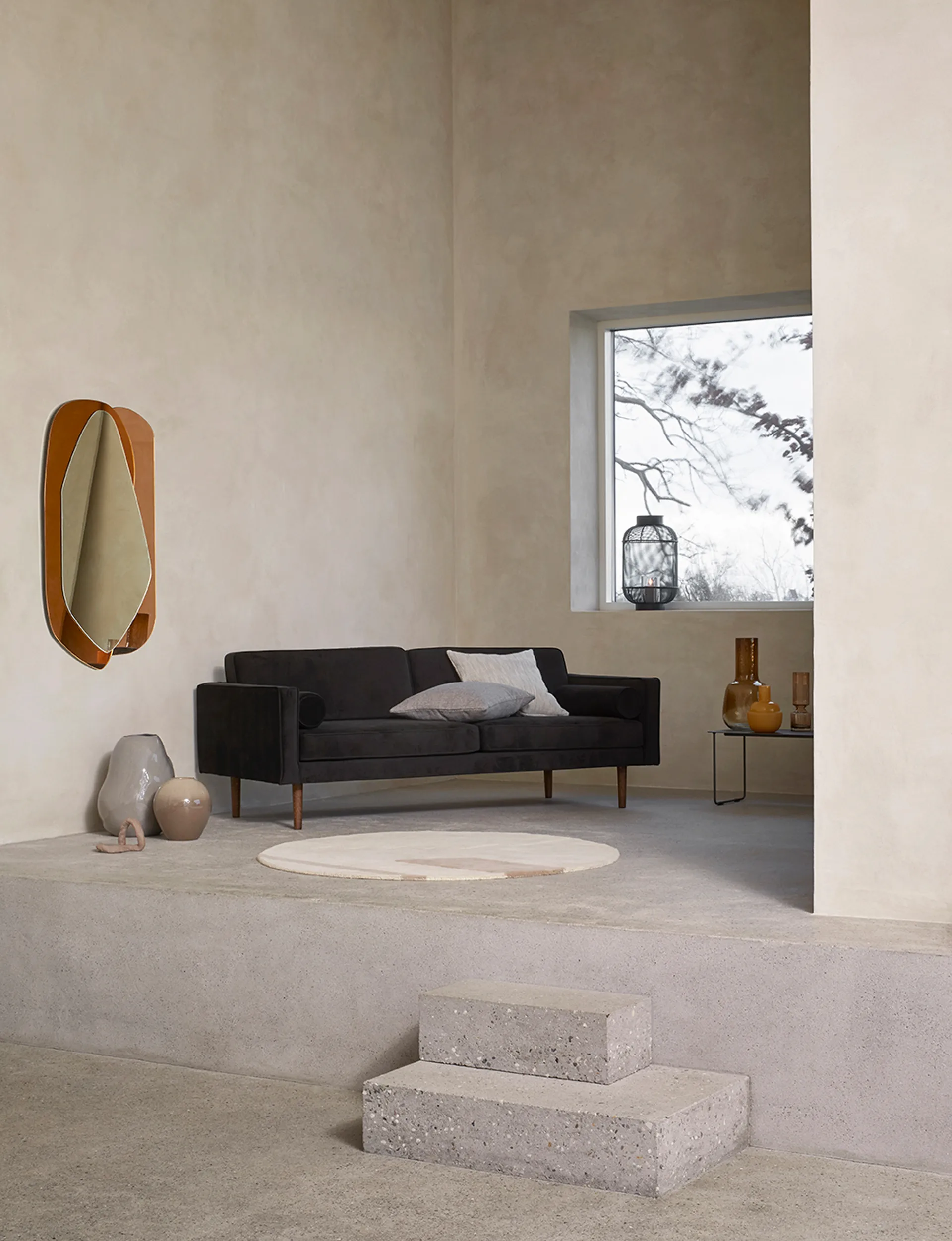 Lanterne Blaine Ø31 cm, Black Broste Copenhagen