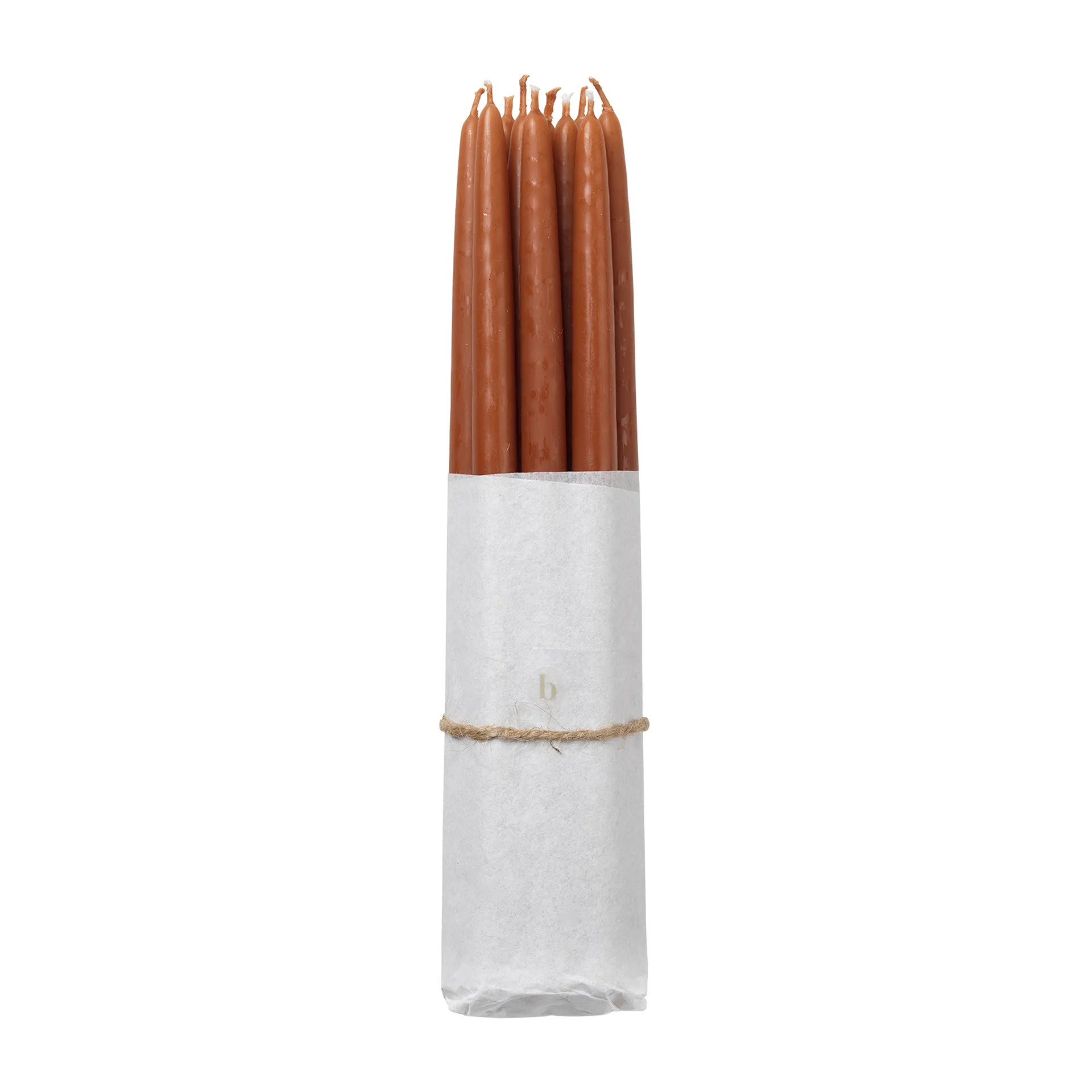 Lot de 10 bougies anciennes trempées Broste Copenhagen, Terracotta Broste Copenhagen