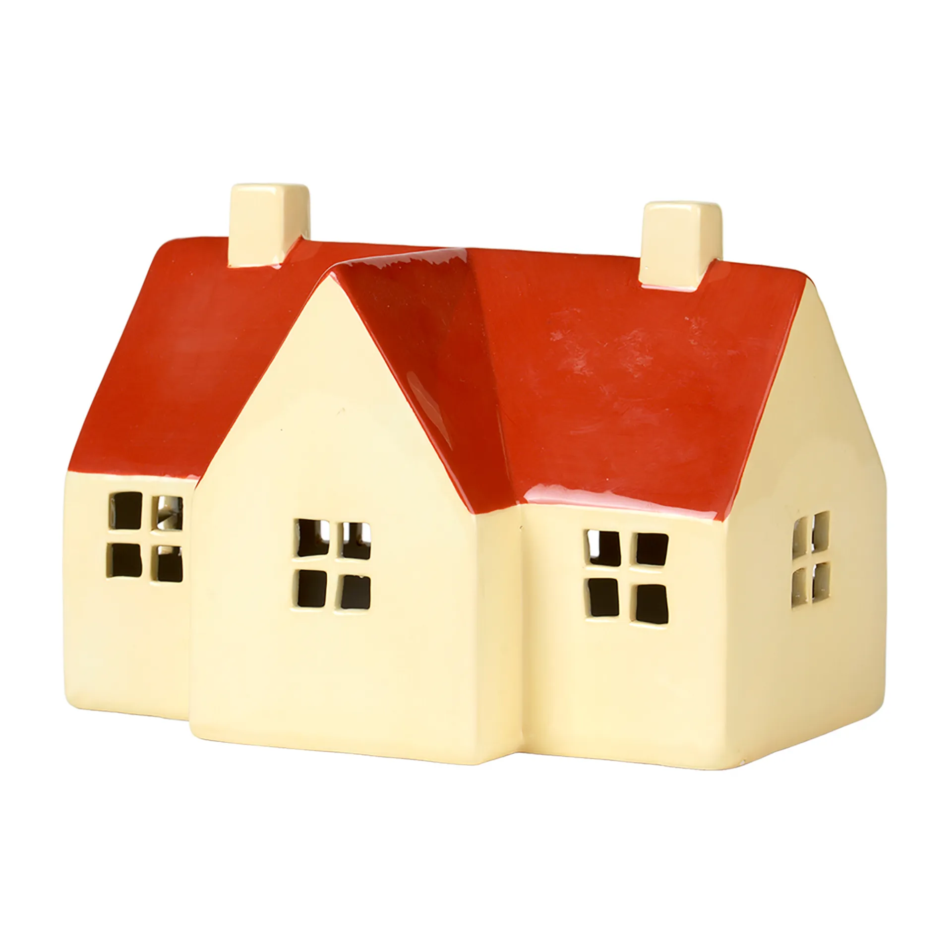 Maison décorative Bo 13,2x18 cm, Light yellow-pumpkin orange Broste Copenhagen