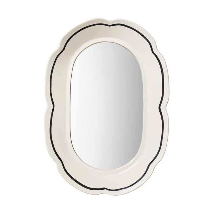 Miroir Hilma 30x45 cm - Off white-black - Broste Copenhagen