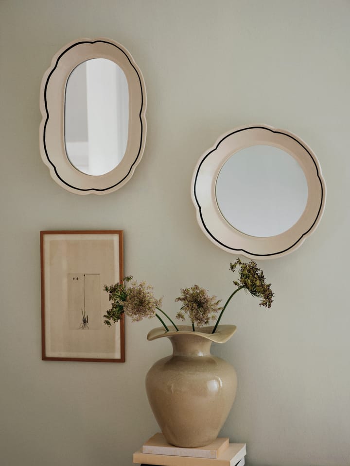 Miroir Hilma 30x45 cm, Off white-black Broste Copenhagen