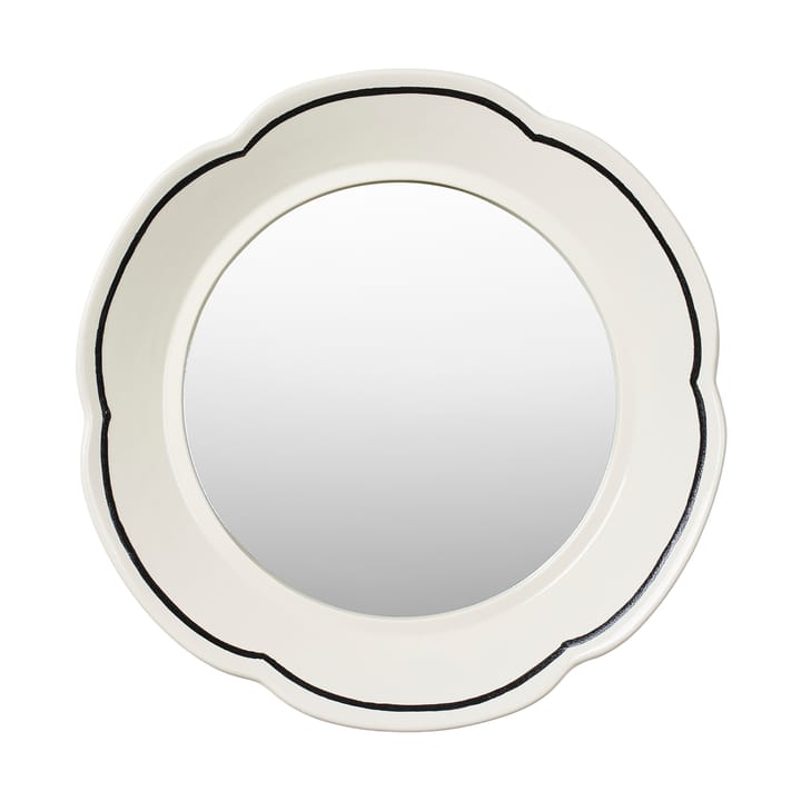 Miroir Hilma Ø36 cm - Off white-black - Broste Copenhagen