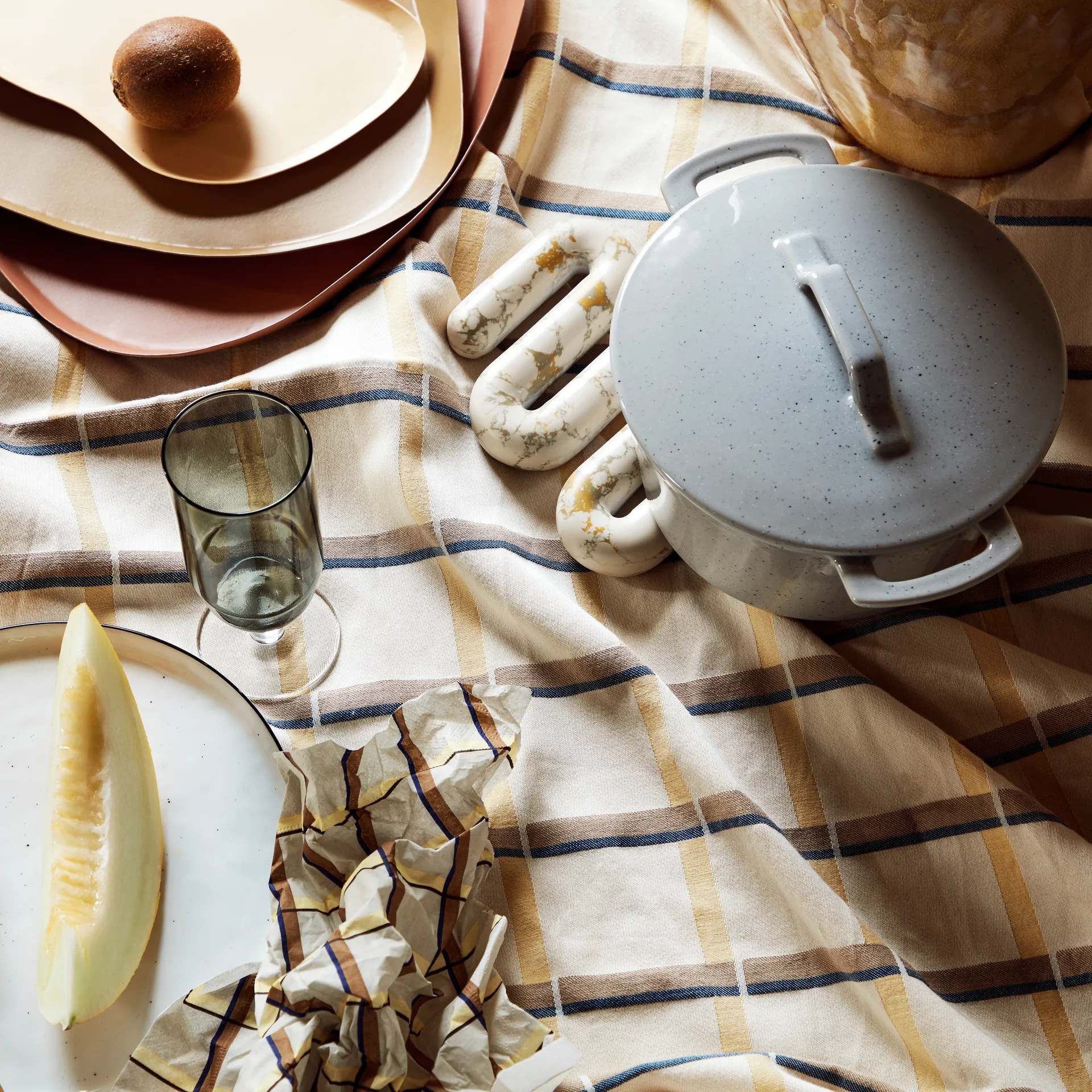 Nappe Zappa 160x300 cm, Pale banana yellow Broste Copenhagen