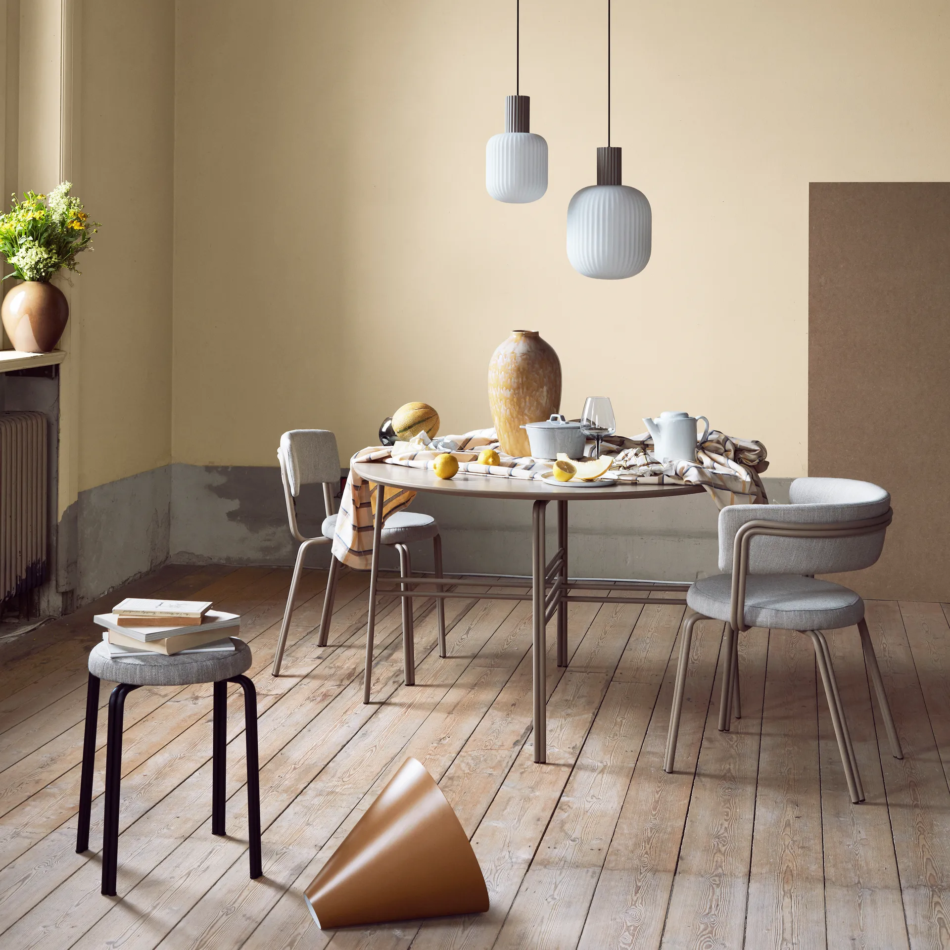 Nappe Zappa 160x300 cm, Pale banana yellow Broste Copenhagen