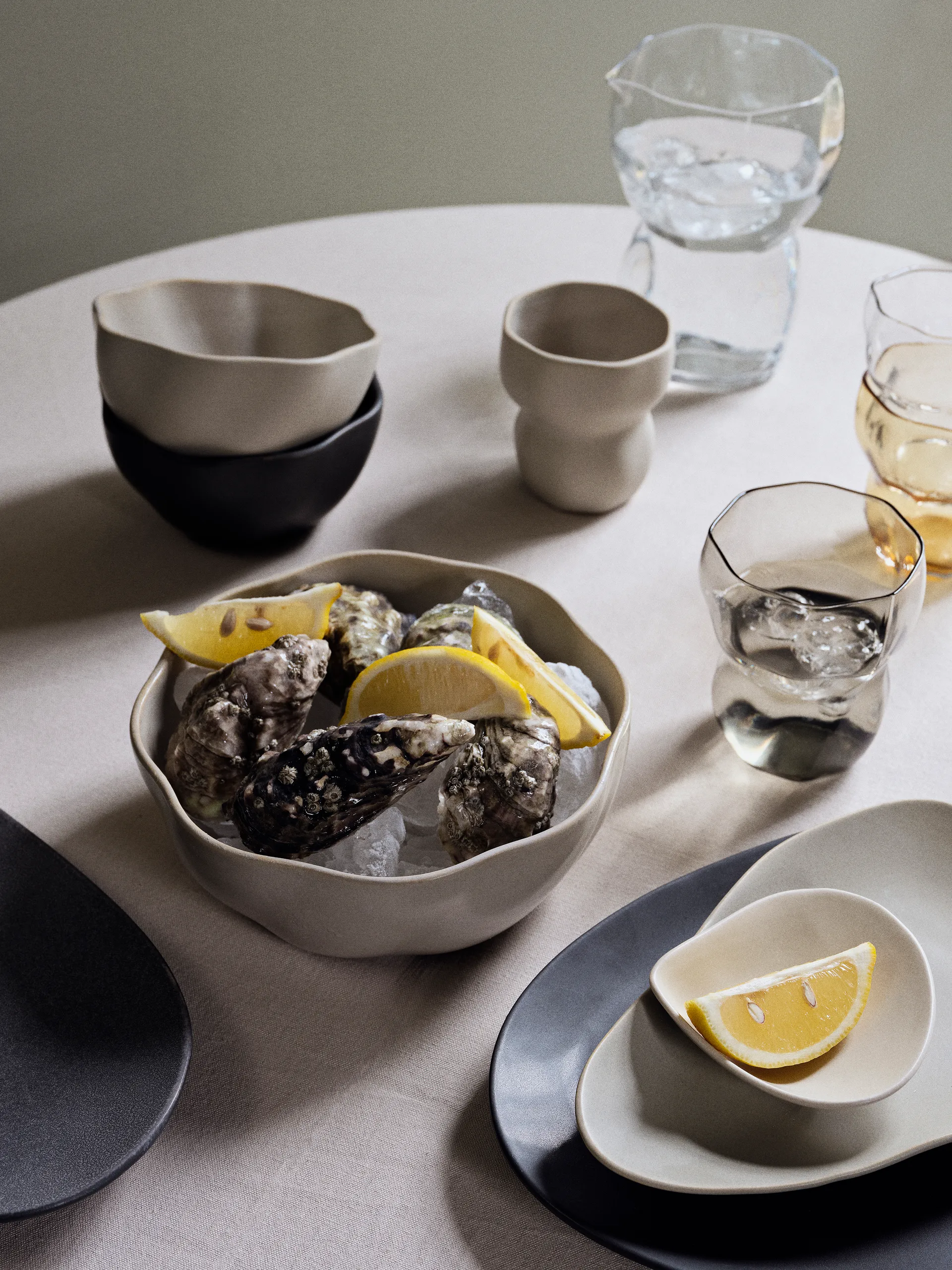 Petite assiette Limfjord 10x10 cm, Soft beige Broste Copenhagen