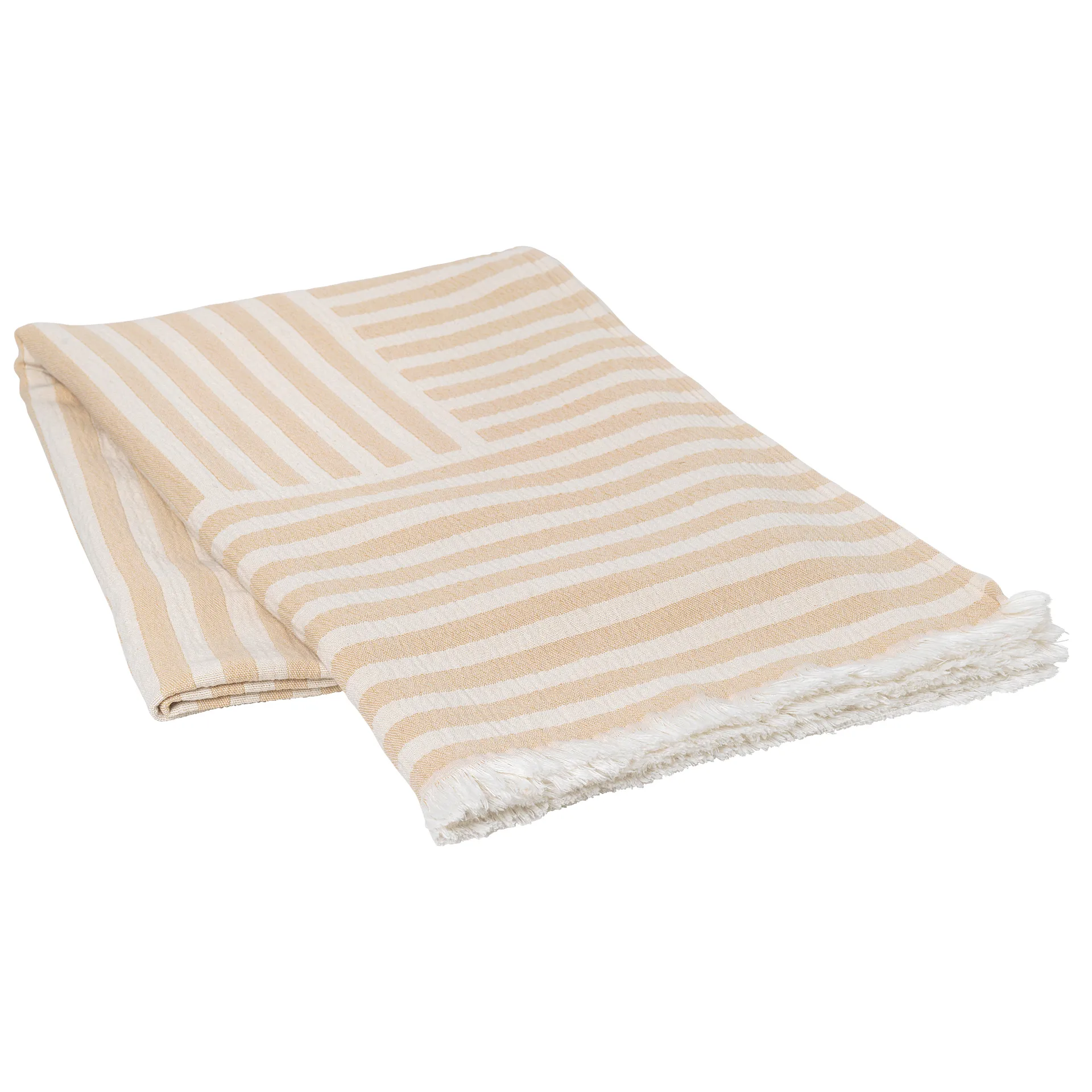 Plaid en laine Frankie 130x180 cm, Taos taupe beige Broste Copenhagen