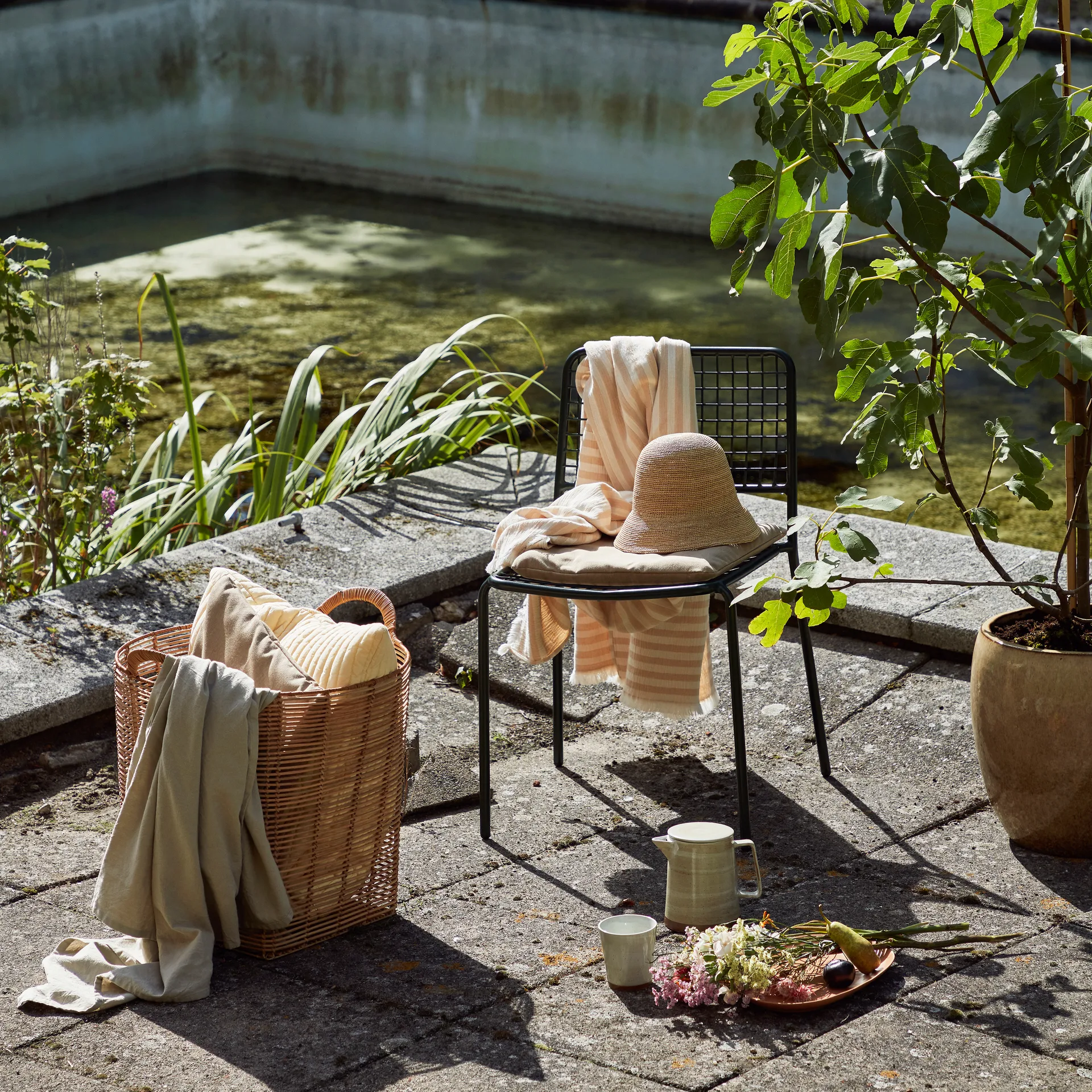 Plaid en laine Frankie 130x180 cm, Taos taupe beige Broste Copenhagen