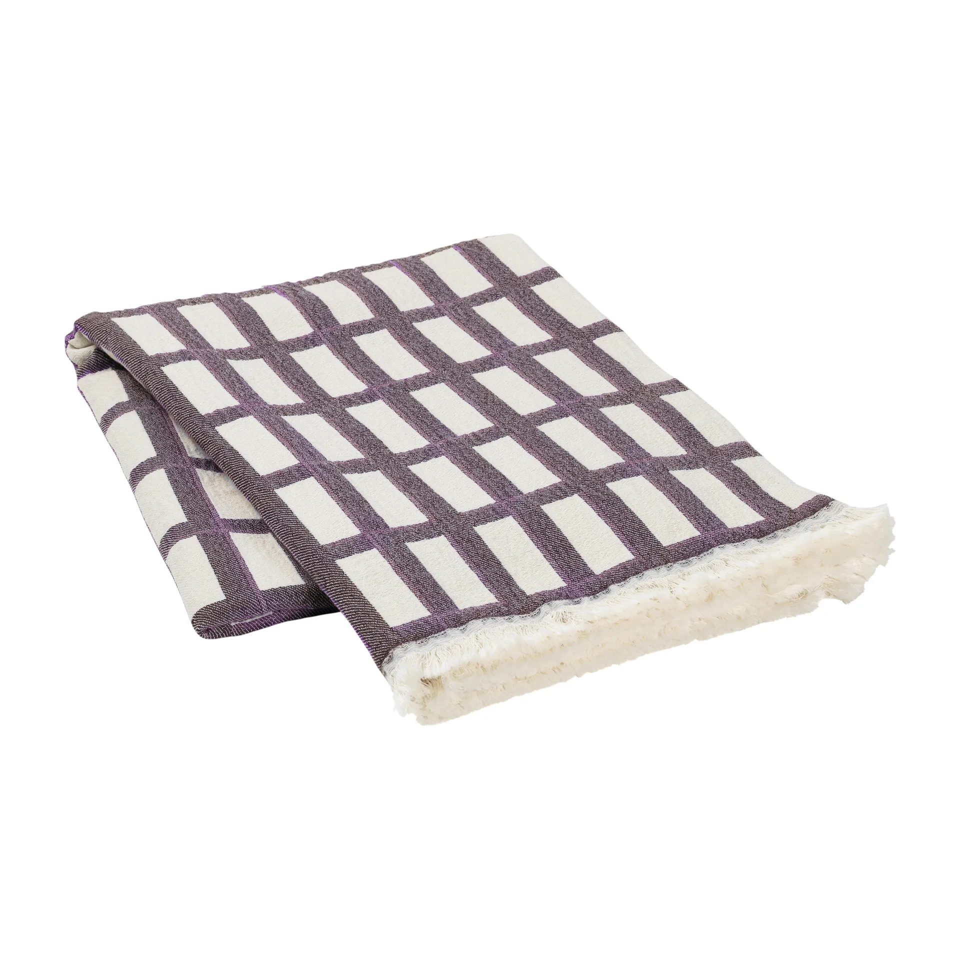 Plaid en laine Isa 130x180 cm, Decadent cocolate-purple Broste Copenhagen