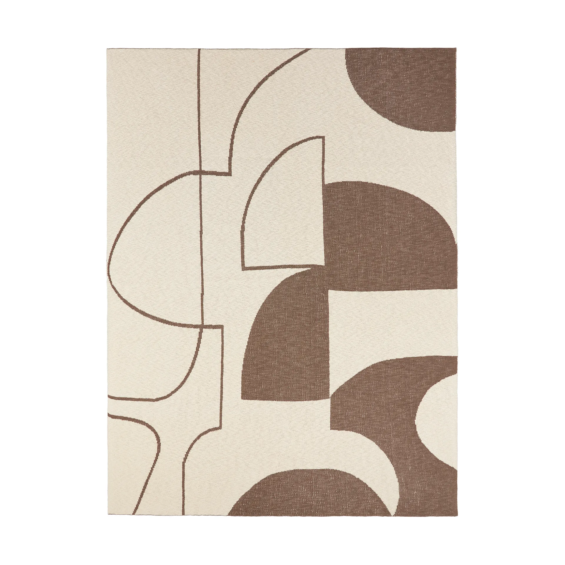 Plaid Maren 130x180 cm, Kangaroo brown-off white Broste Copenhagen