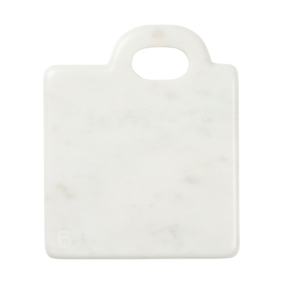broste copenhagen planche à découper olina 14x17 cm white marble