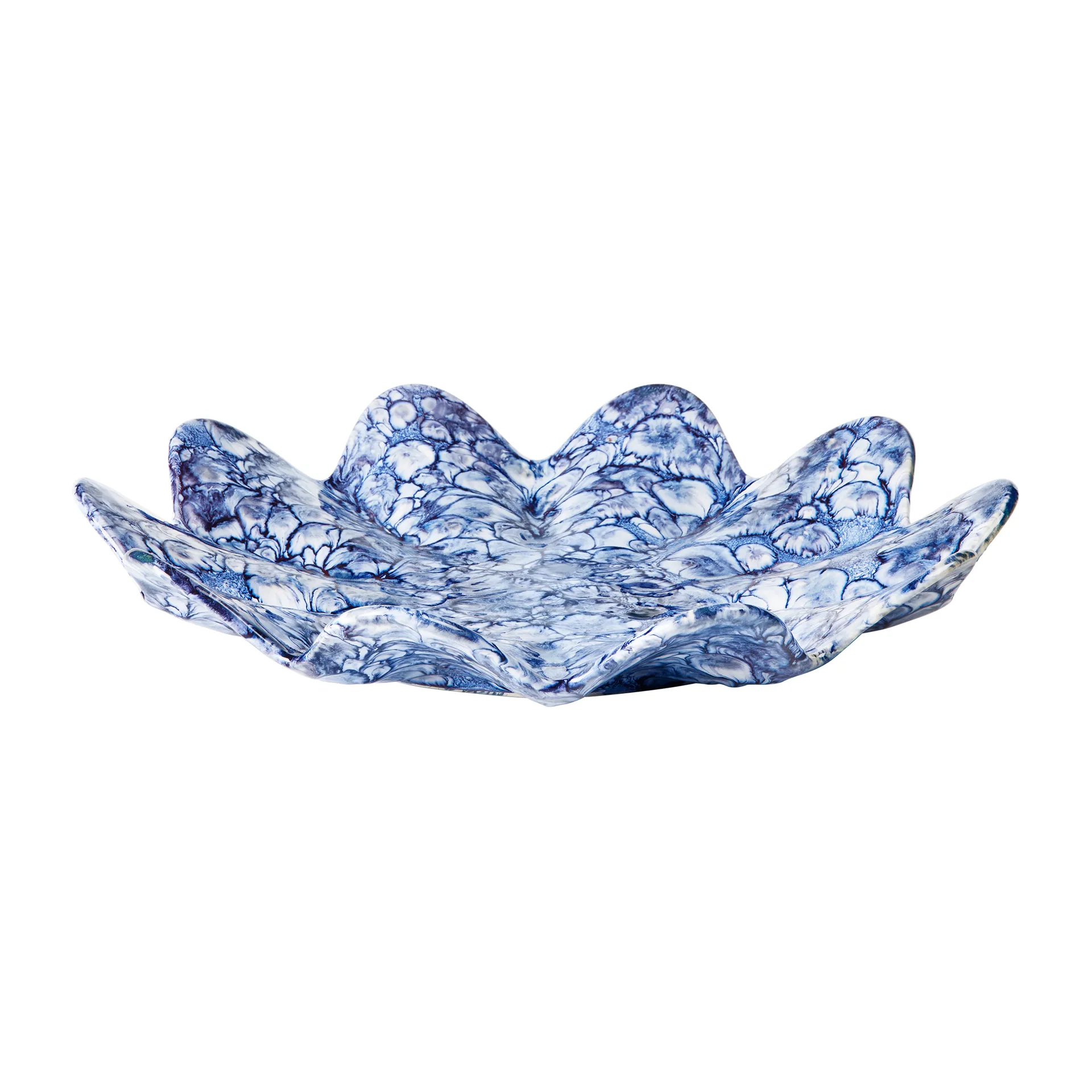 Plat de décoration Lilja Ø38 cm, Intense blue-white Broste Copenhagen