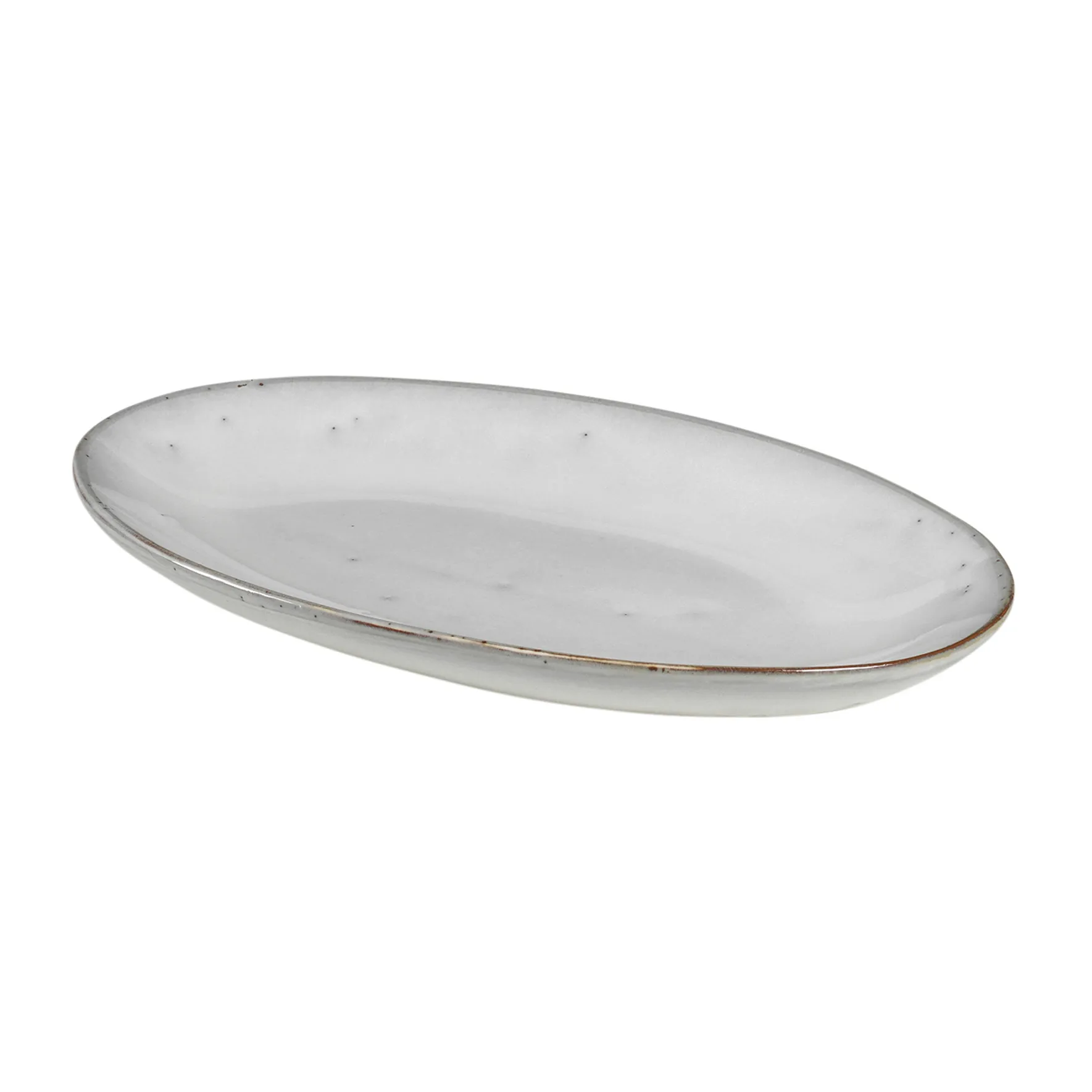 Plat de service oval Nordic Sand, 13,6x22 cm Broste Copenhagen