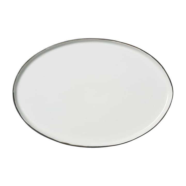 Plat oval Esrum 26,5x39 cm - Ivory-grey - Broste Copenhagen