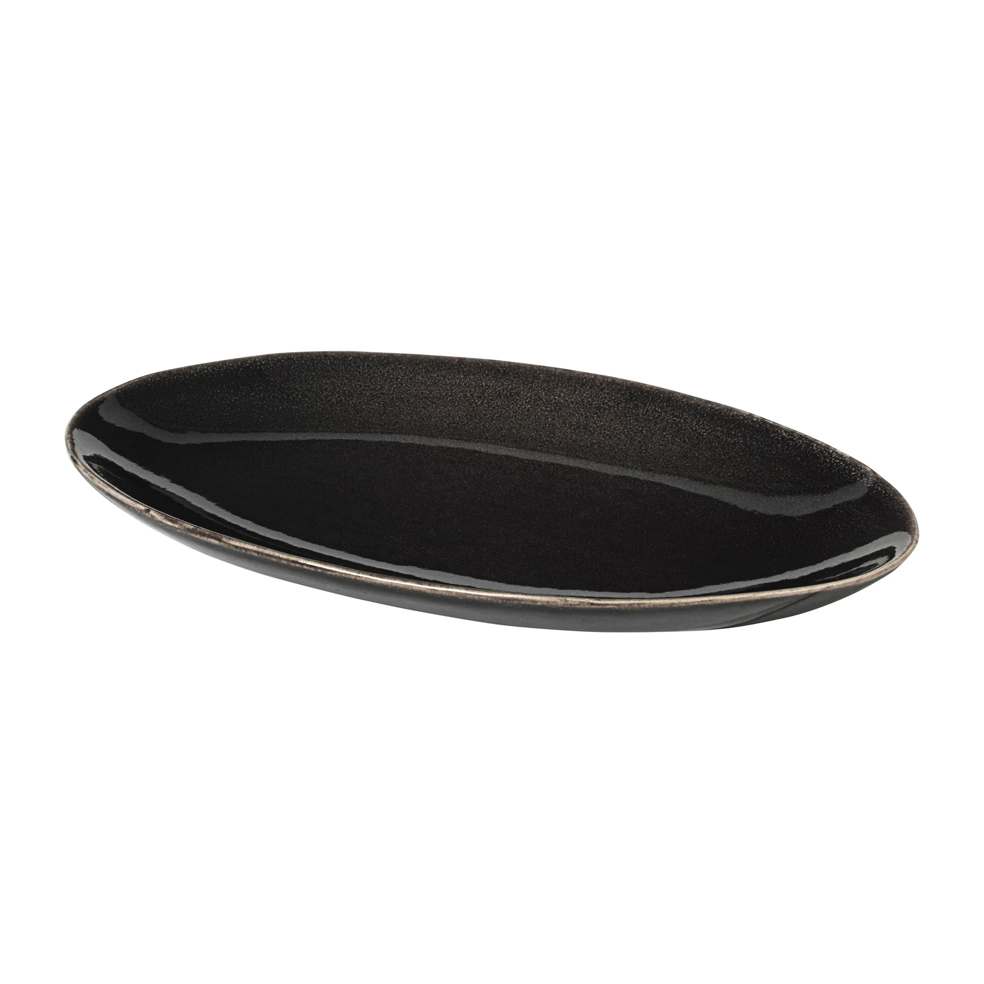 Plat oval Nordic Coal, 13,6x22 cm Broste Copenhagen