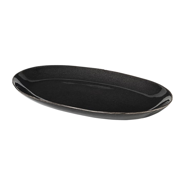 Plat oval Nordic Coal - 17x30 cm - Broste Copenhagen