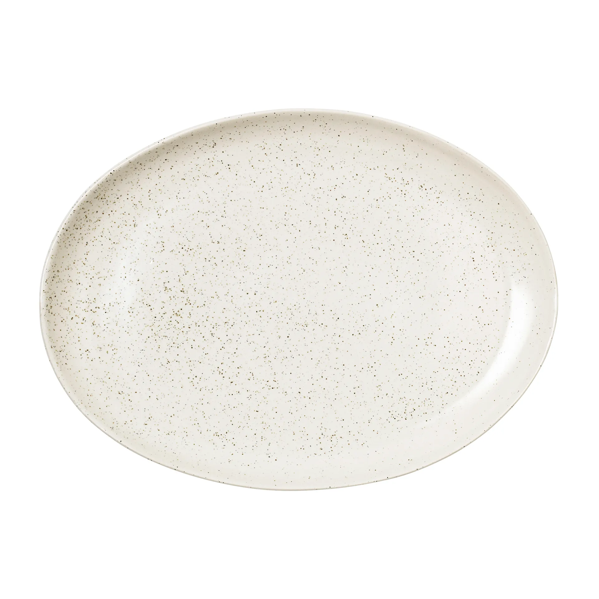 Plat oval Nordic Vanilla 35,5 cm, Cream with grains Broste Copenhagen