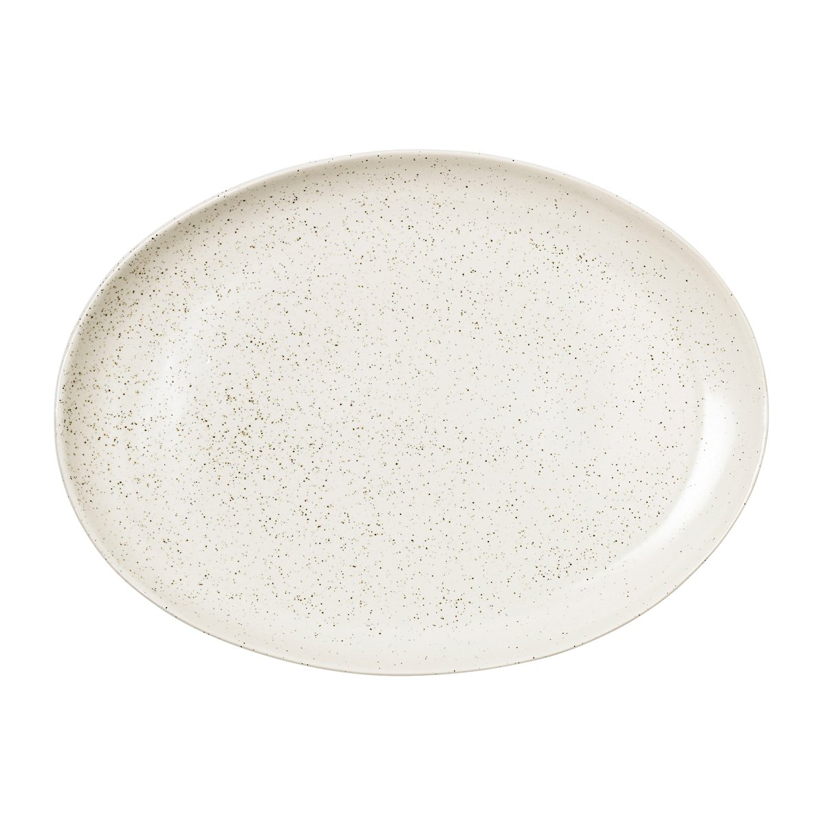 broste copenhagen plat oval nordic vanilla 35,5 cm cream with grains