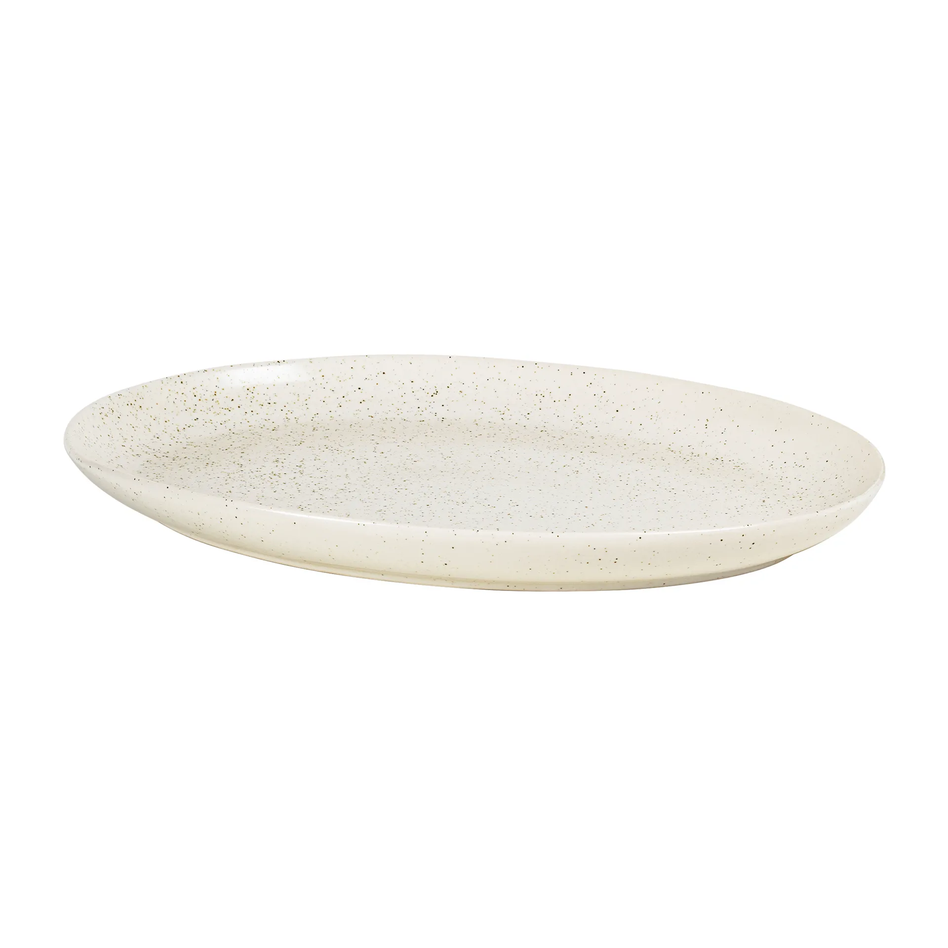 Plat oval Nordic Vanilla 35,5 cm, Cream with grains Broste Copenhagen