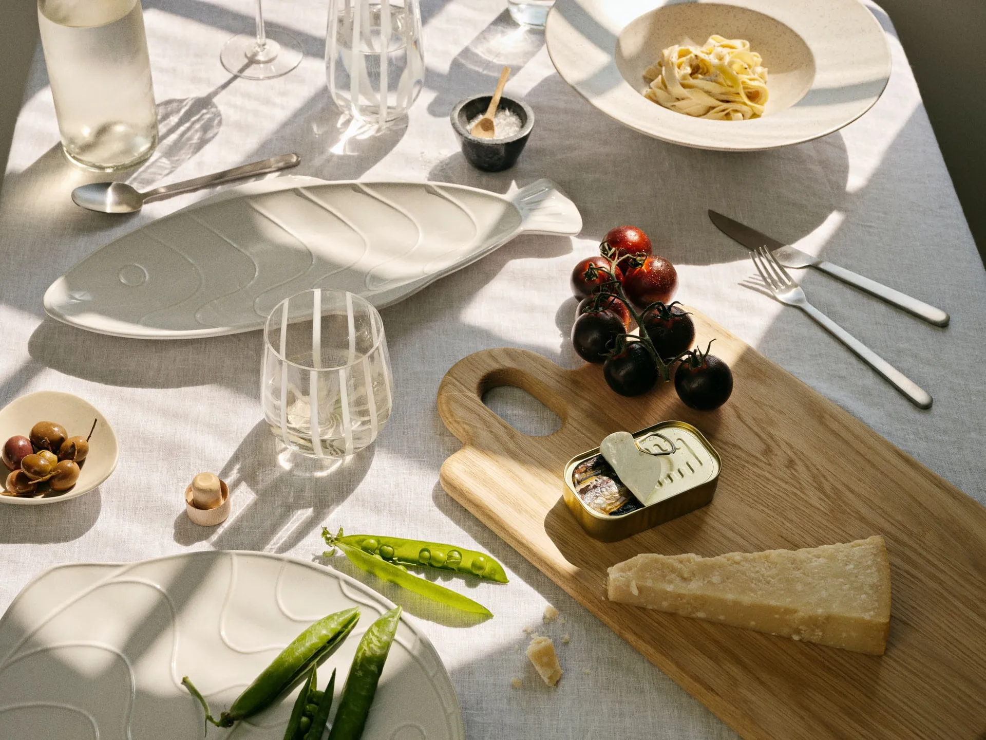 Plat Pesce 17,6x41,4 cm, Transparent white Broste Copenhagen