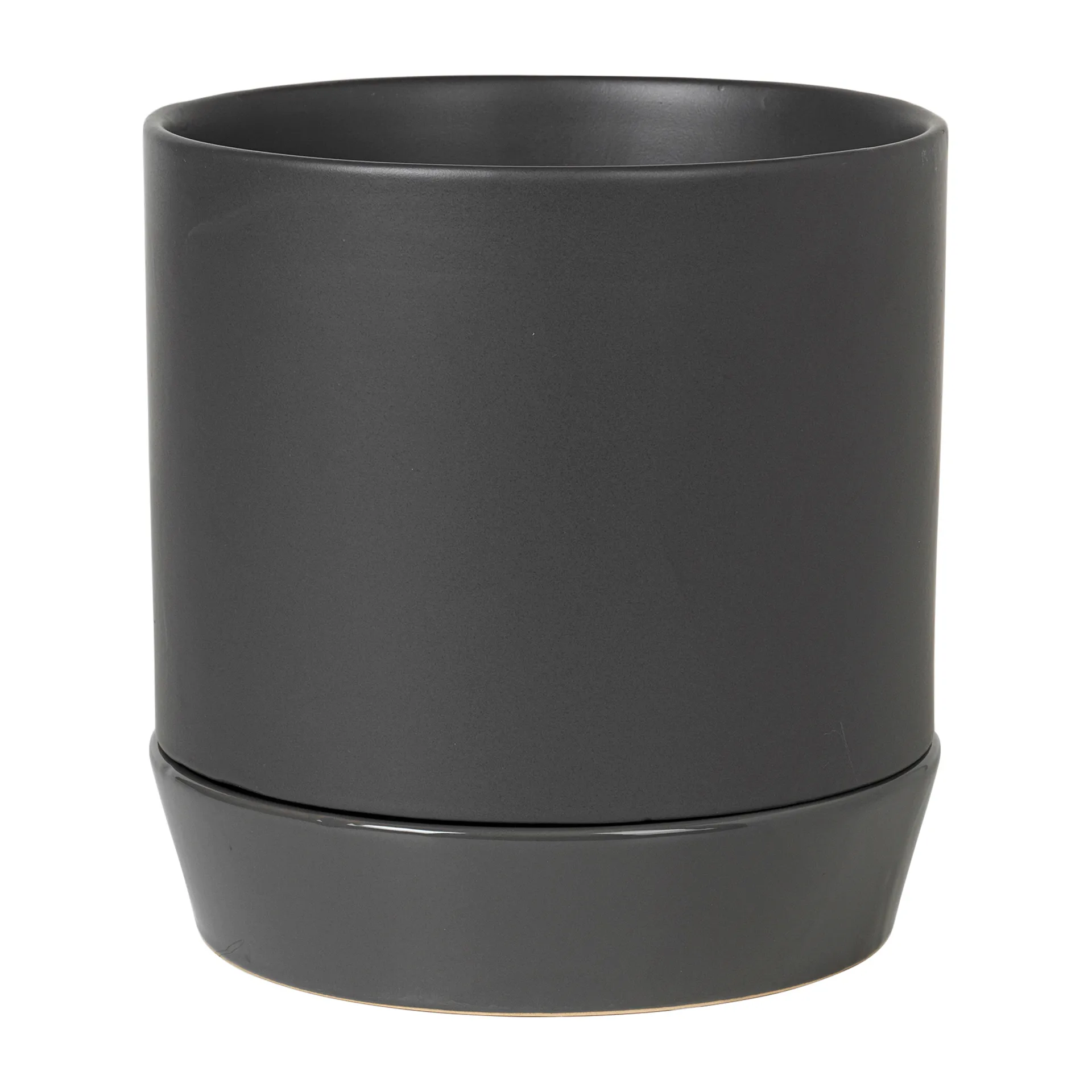 Pot avec soucoupe Denise Ø21 cm, Charcoal grey Broste Copenhagen