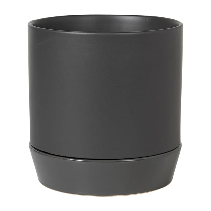 Pot avec soucoupe Denise Ø21 cm - Charcoal grey - Broste Copenhagen