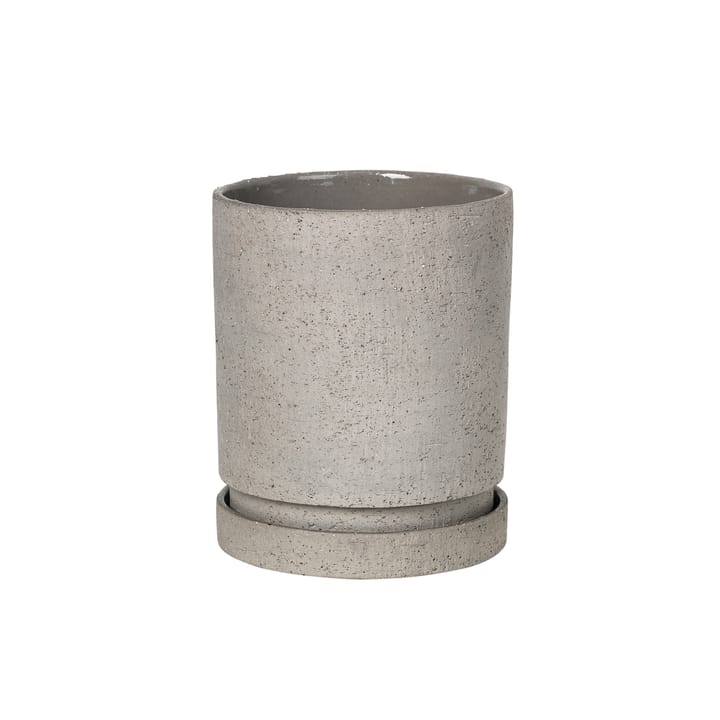 Pot Avec soucoupe Polaris Ø14cm - Ceramic drizzle (gris) - Broste Copenhagen