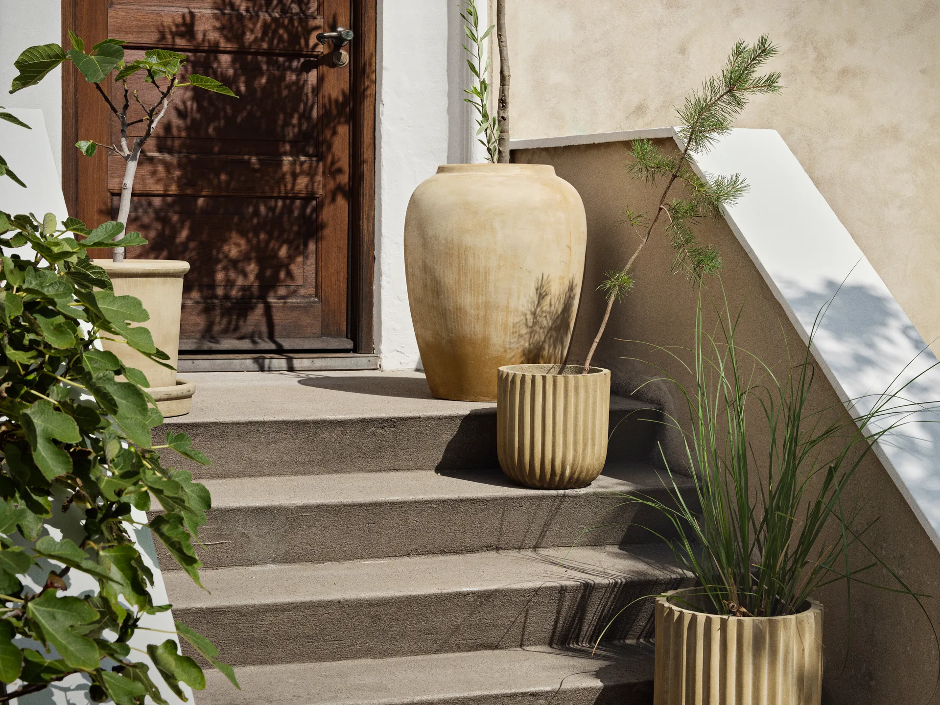 Pot Fiber Lot de 2, Antique beige Broste Copenhagen