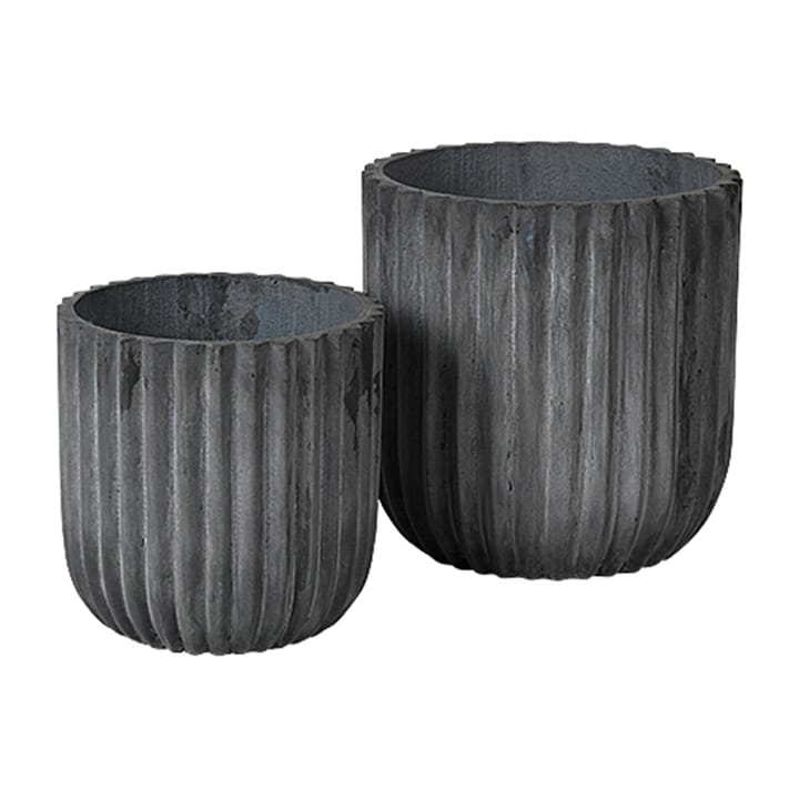 Pot Fiber Lot de 2 - Charcoal - Broste Copenhagen