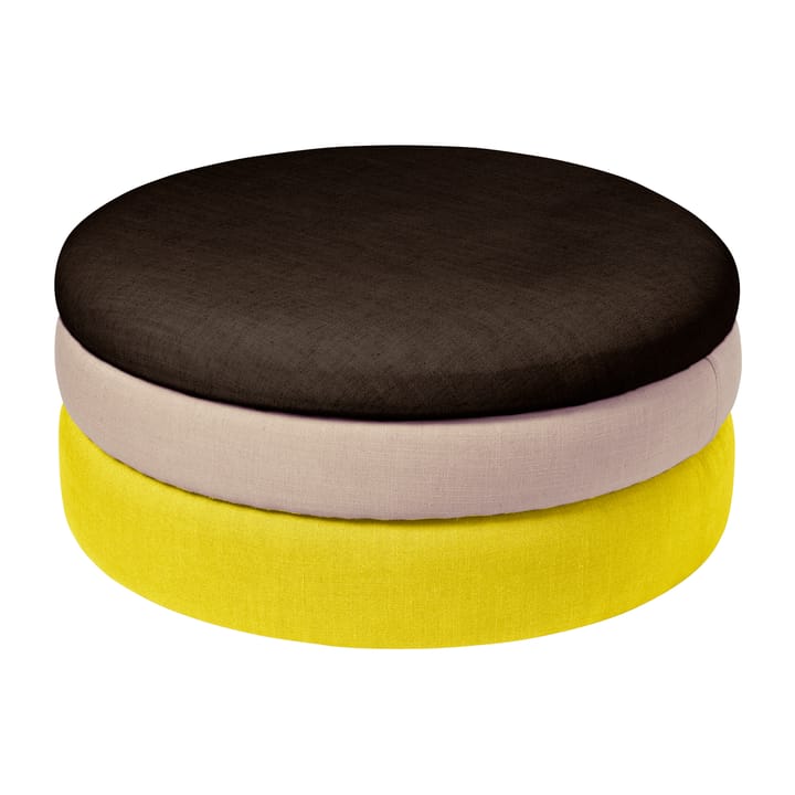 Pouf Pond 30 cm - Yellow-beige-dark grape - Broste Copenhagen