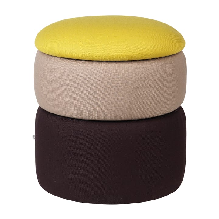 Pouf Pond 42 cm - Yellow-beige-dark grape - Broste Copenhagen