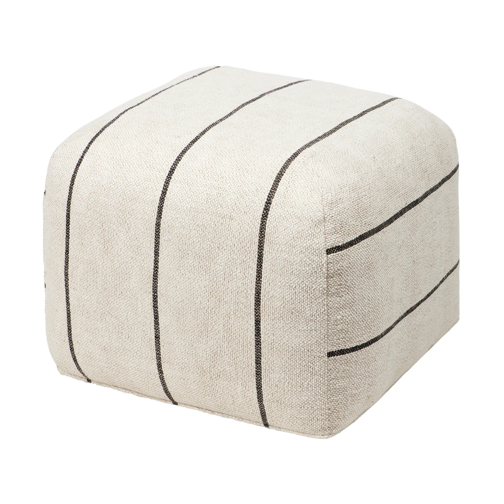 Pouf Sigrid 50x50 cm, Light beige-black Broste Copenhagen