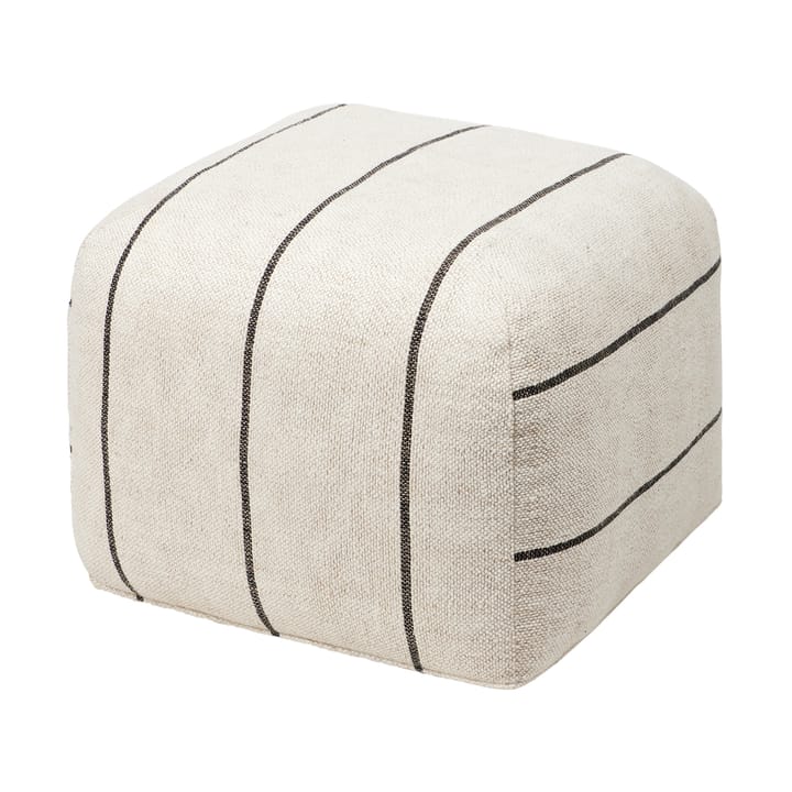 Pouf Sigrid 50x50 cm - Light beige-black - Broste Copenhagen