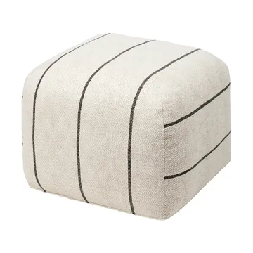 Pouf Sigrid - Light beige-black, 50x50 cm - Broste Copenhagen