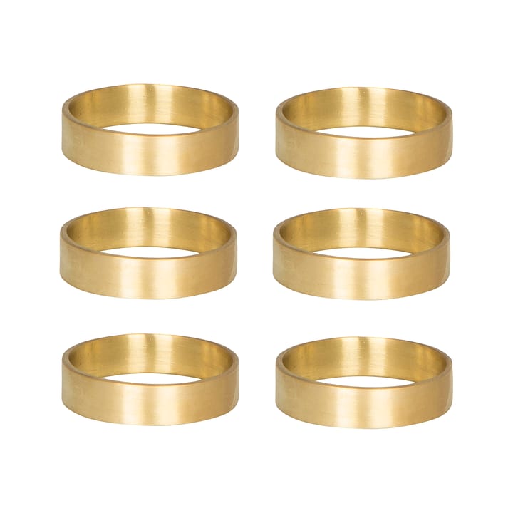 Rond de serviette Ring lot de 6 - laiton mate - Broste Copenhagen