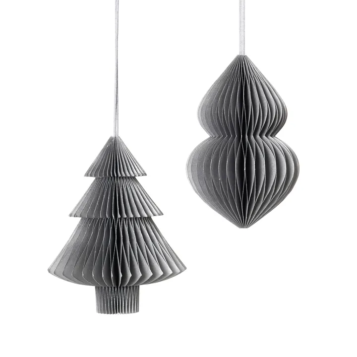 Sapin-Décoration de Noël Christmas mix 2 pièces Silver - Broste Copenhagen
