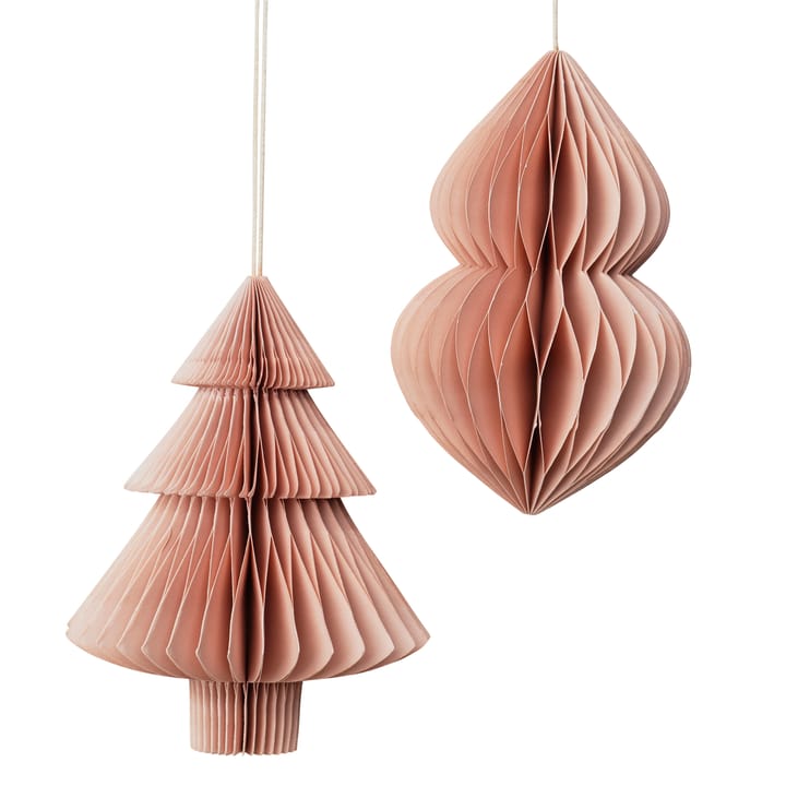 Sapin-Décoration de Noël Christmas mix Lot de 2 - Dusty pink - Broste Copenhagen