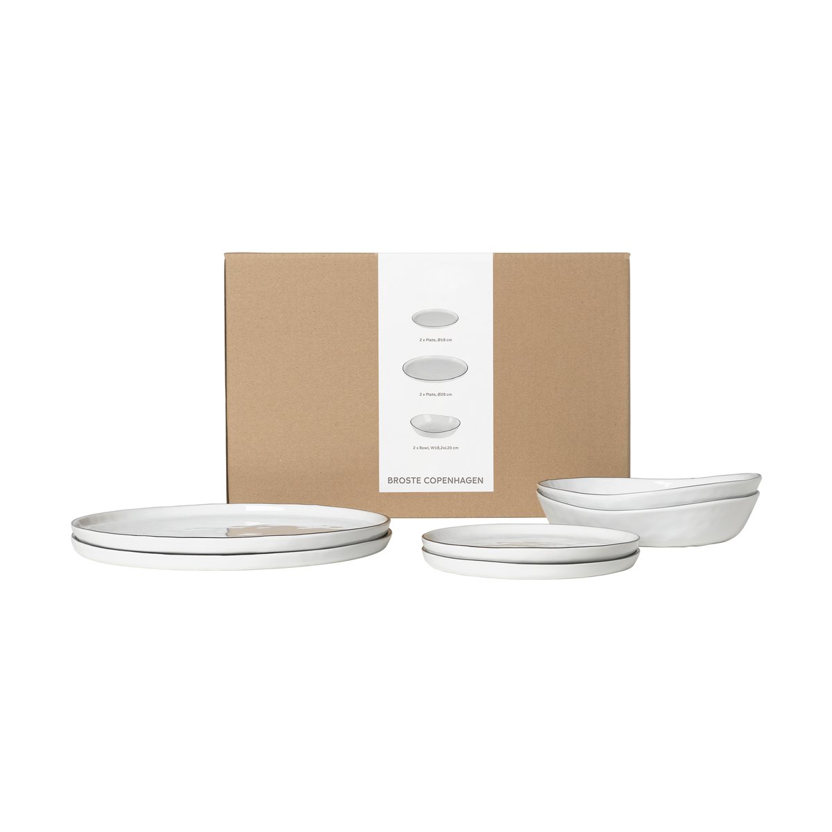 Broste Copenhagen Service de table Nordic Salt pour deux 6 pièces
