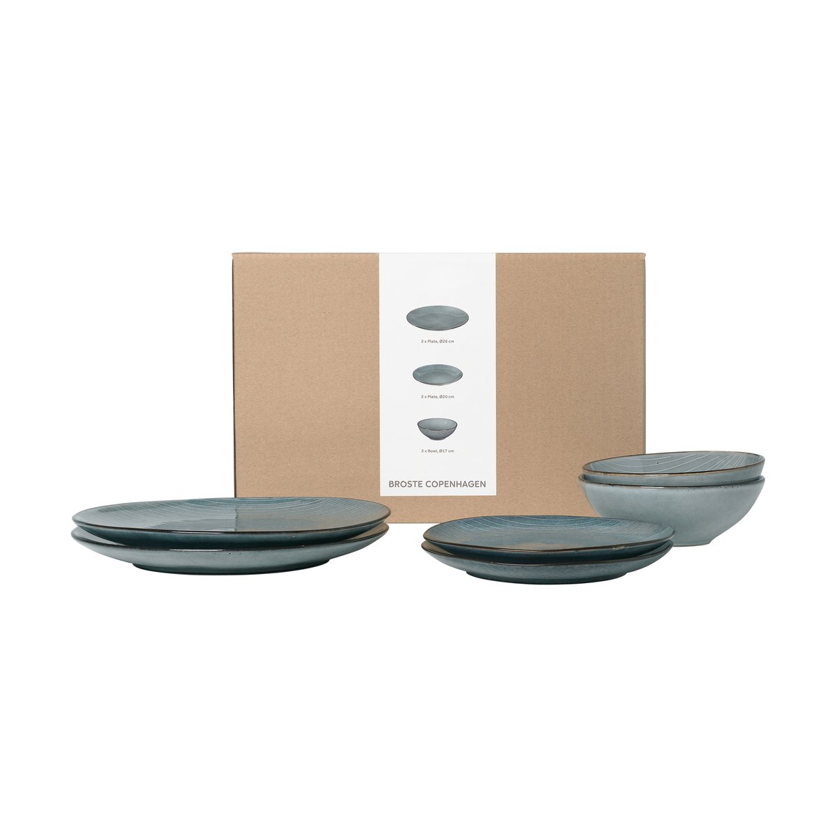 Broste Copenhagen Service de table Nordic Sea pour deux 6 pièces