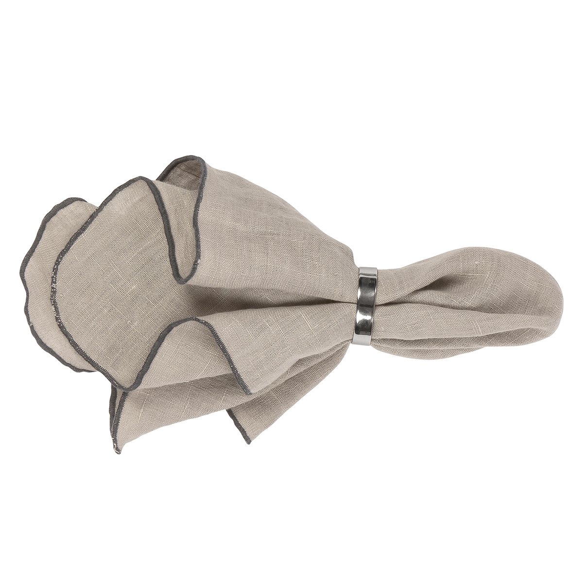 Broste Copenhagen Serviette en lin Gracie beige | Design Scandinave | Serviettes en lin & en coton | Beige