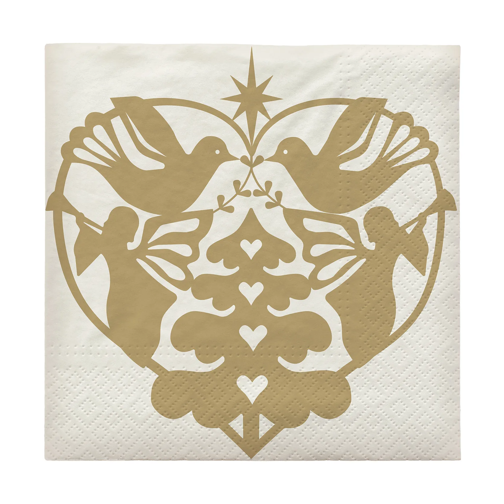 Serviette en papier Nostalgia 33 x 33 cm, Lot de 20, Off White Broste Copenhagen