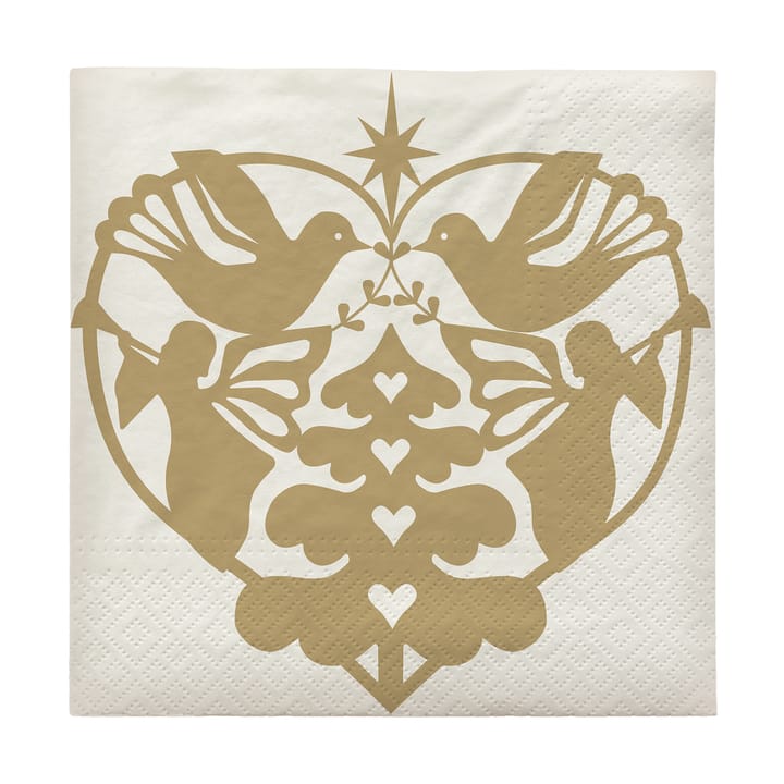 Serviette en papier Nostalgia 33 x 33 cm, Lot de 20 - Off White - Broste Copenhagen