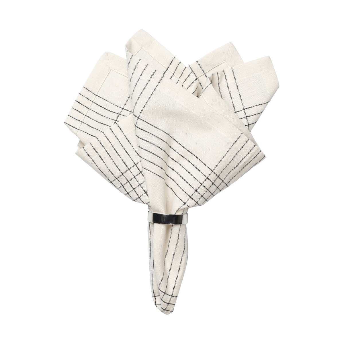 Broste Copenhagen Serviette en tissu Alice 45x45 cm Black-natural